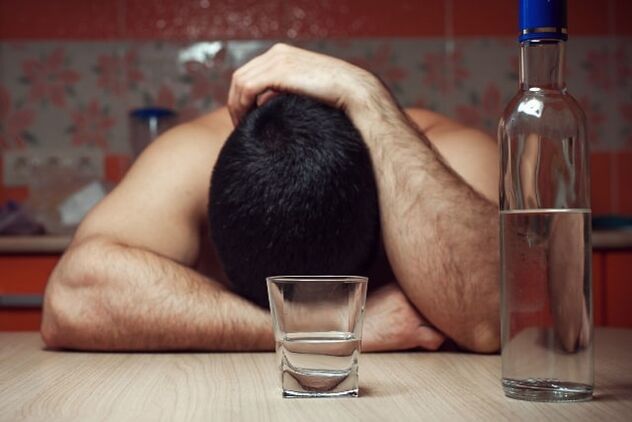 Male alcoholism has fatal consequences for the body