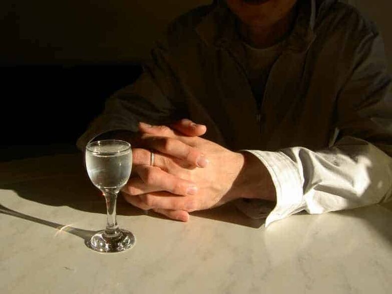 When a person consumes small amounts of hard liquor every day, he or she develops alcohol dependence